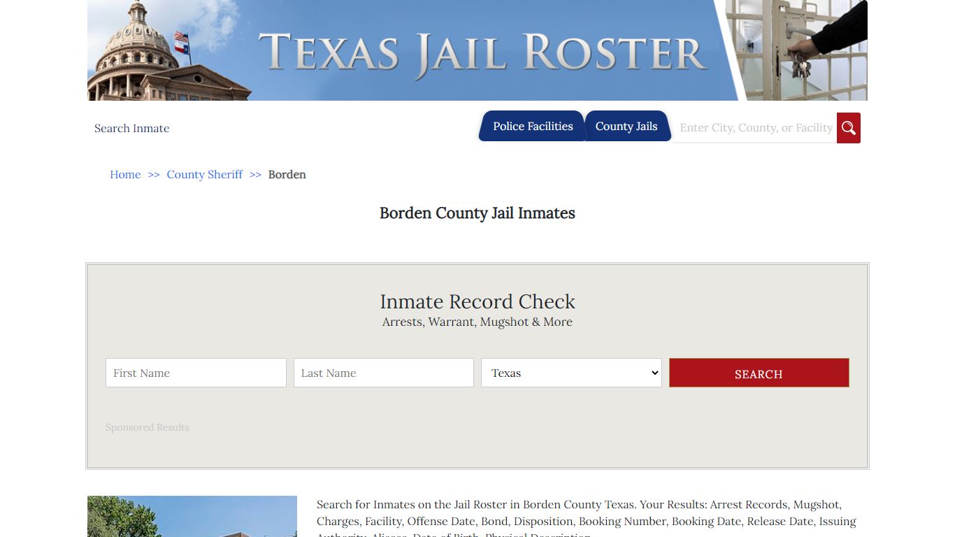 Borden County Jail Inmates | Jail Roster Search