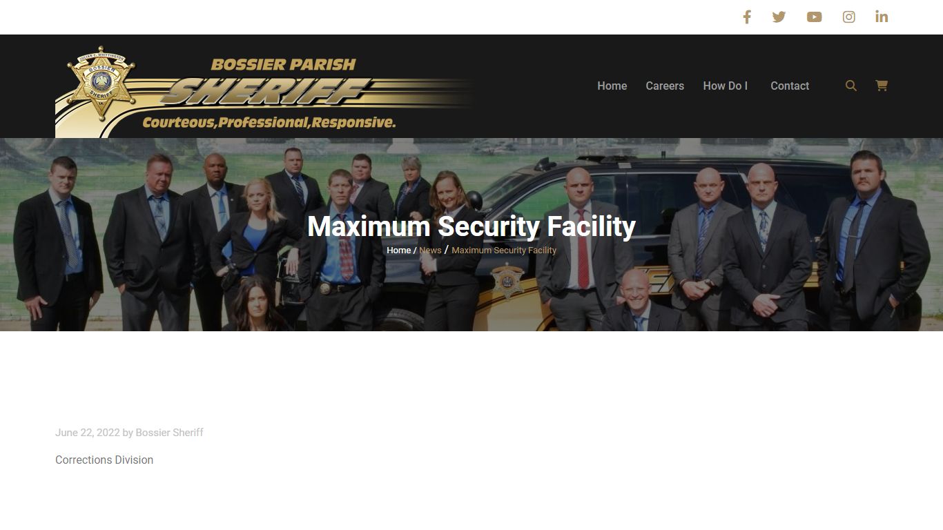 Maximum Security Facility – Bossier Parish Sheriff's Office