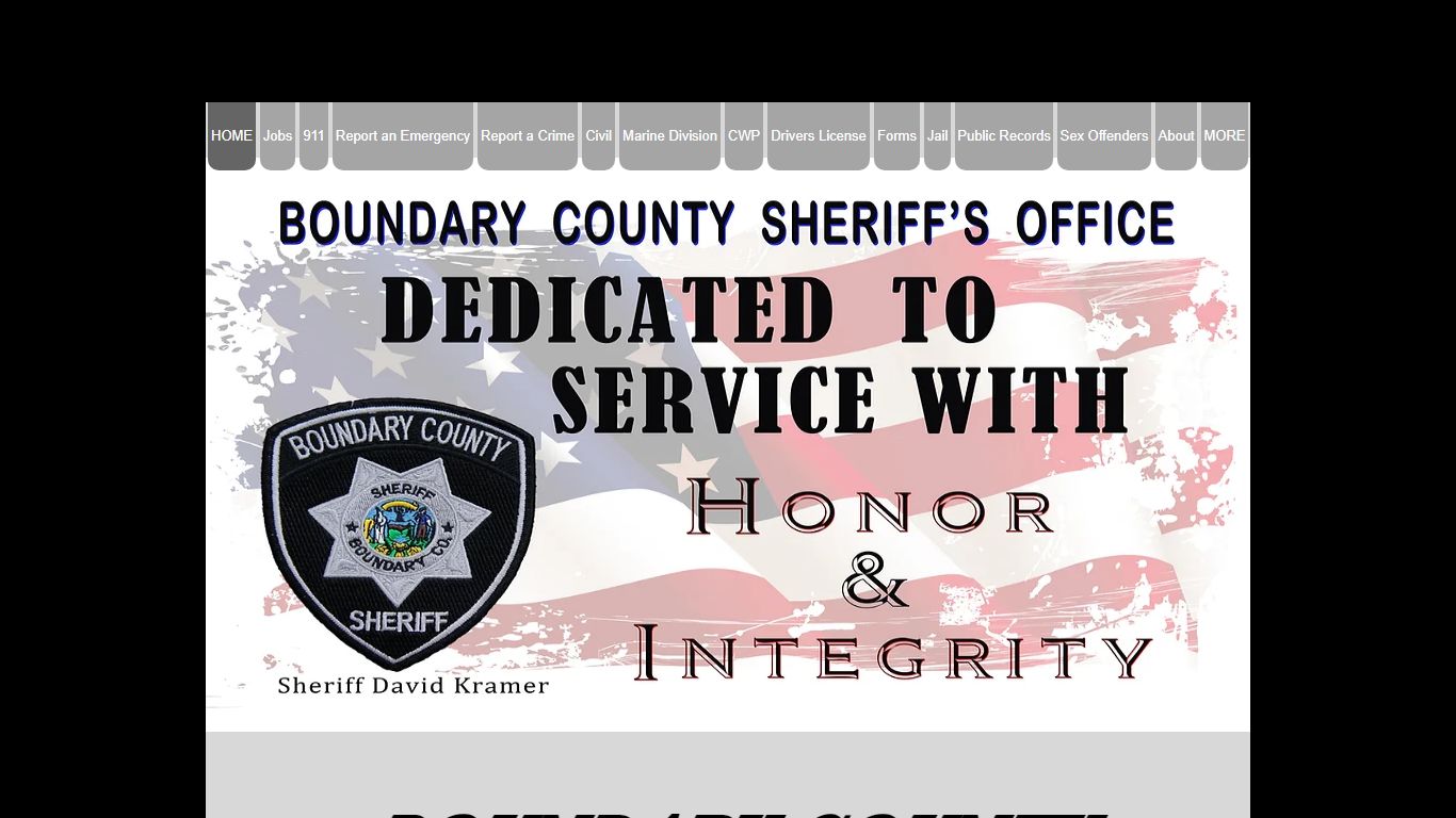 Sheriff's Office| 911 Dispatch| Boundary County Sheriff's Office ...