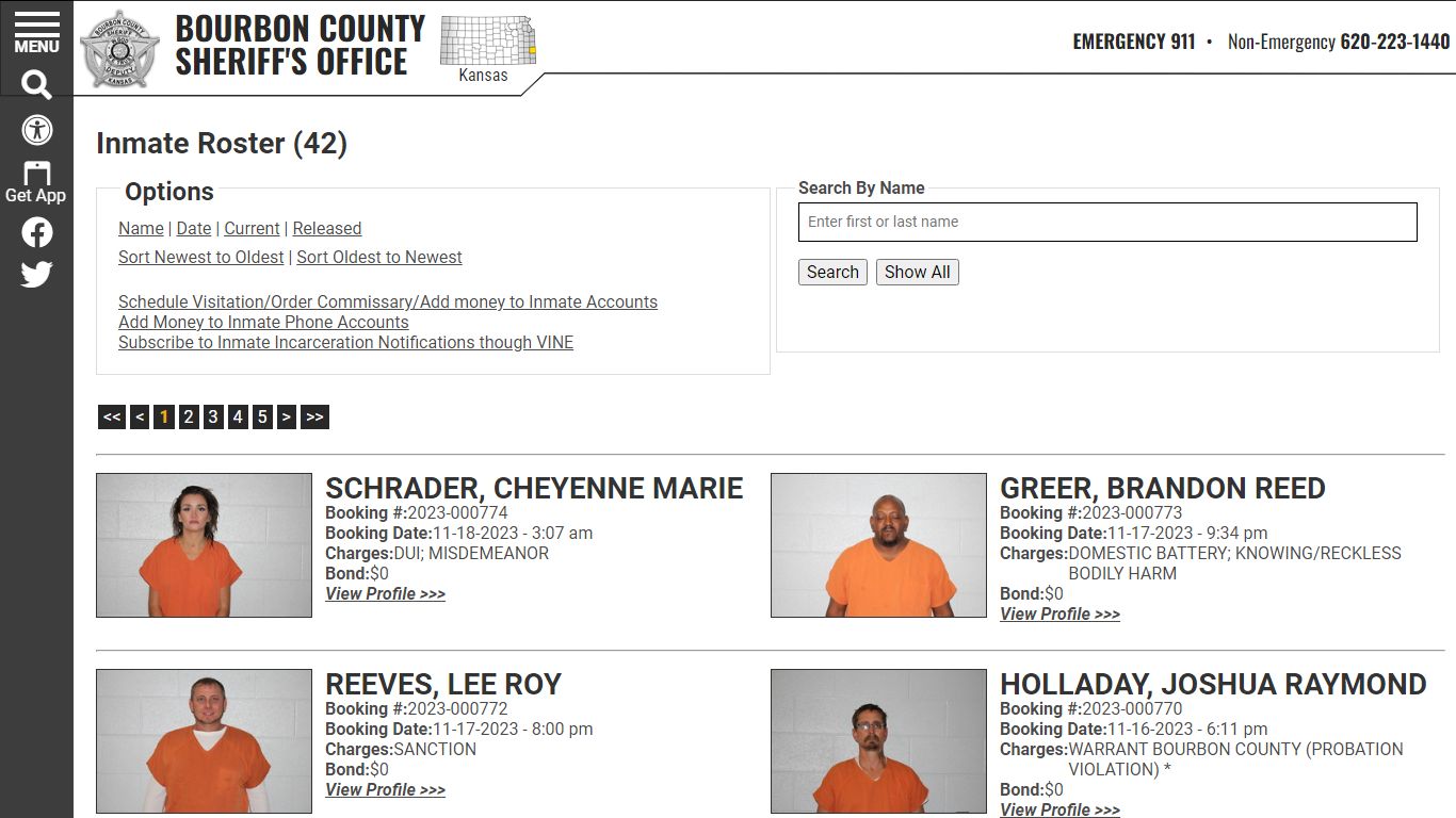 Inmate Roster - Bourbon County KS Sheriff’s Office