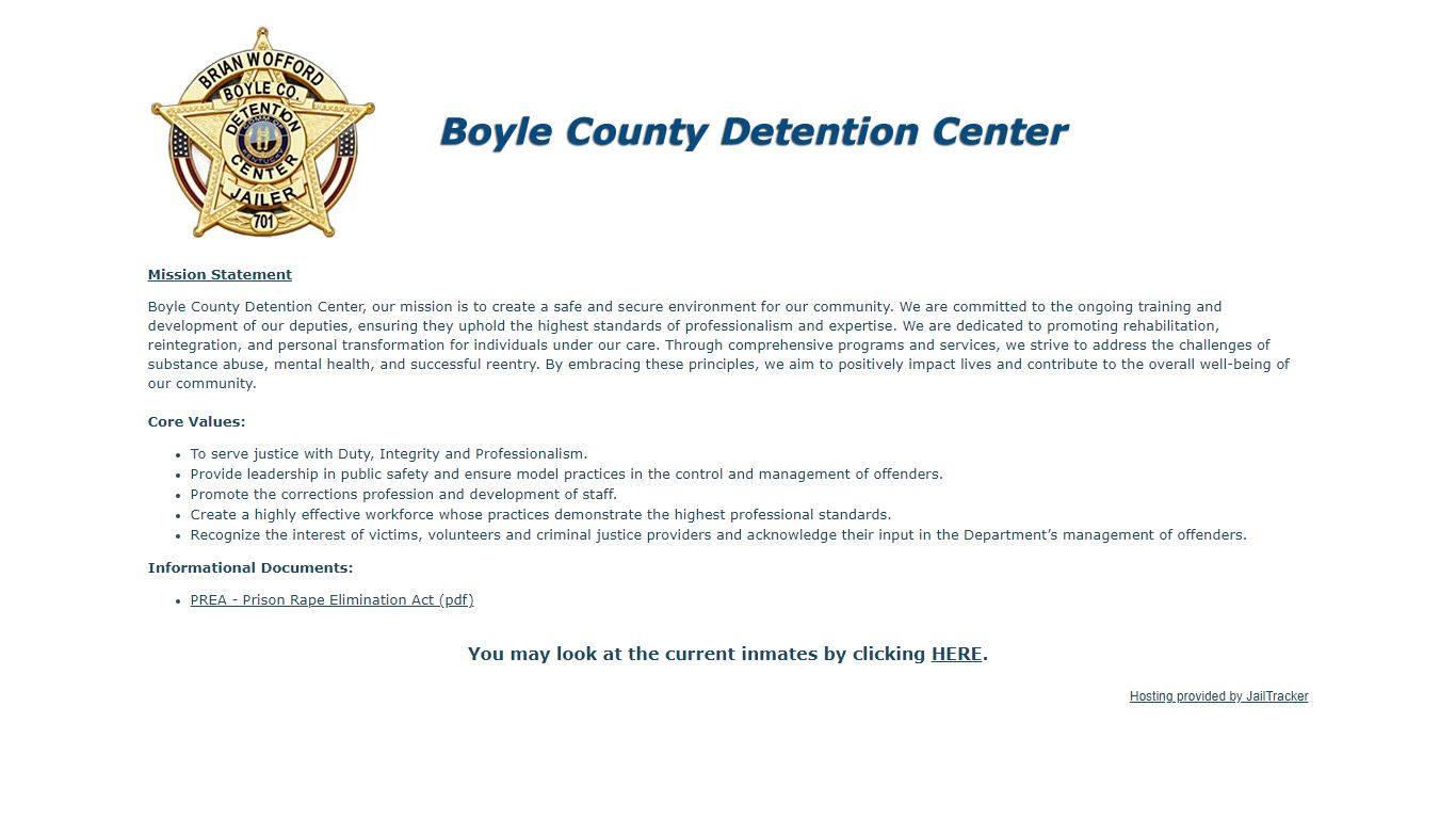 Welcome to the Boyle County Detention Center Website
