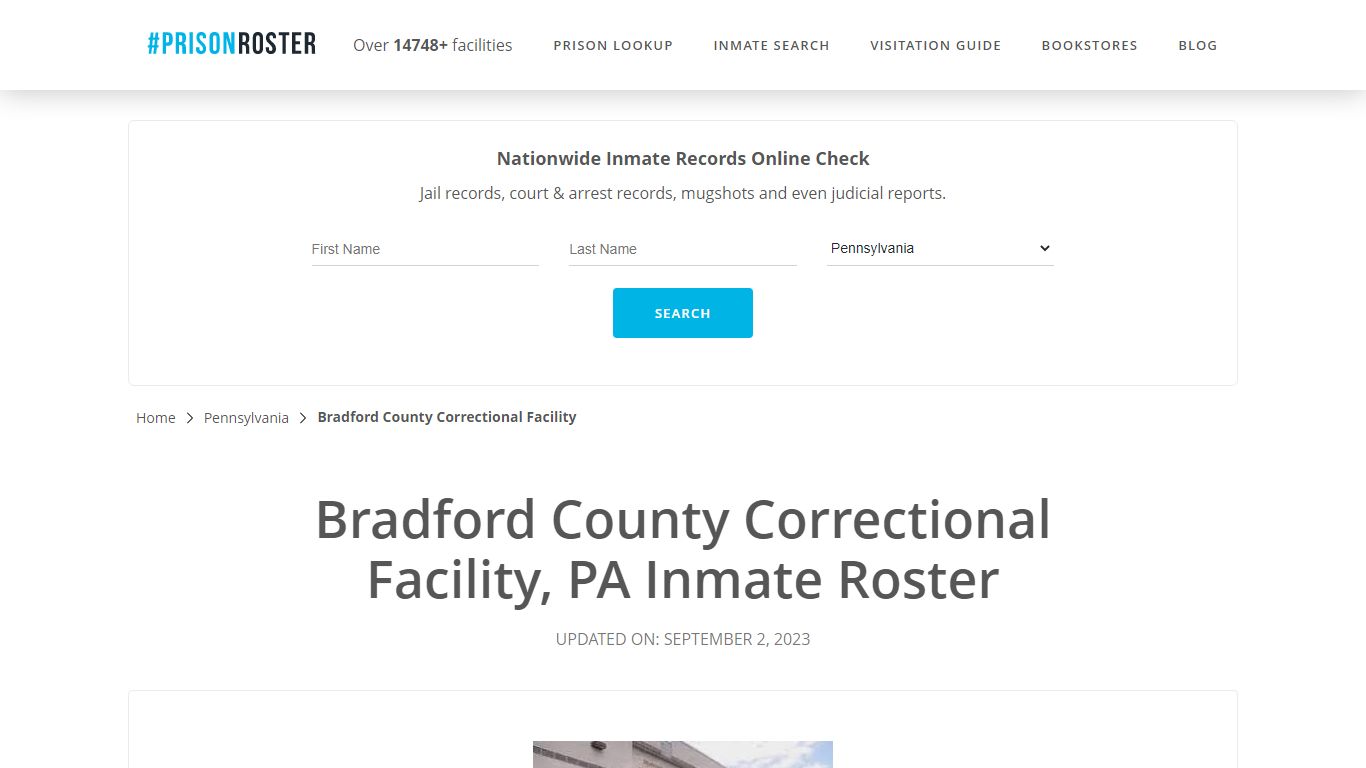 Bradford County Correctional Facility, PA Inmate Roster - Prisonroster