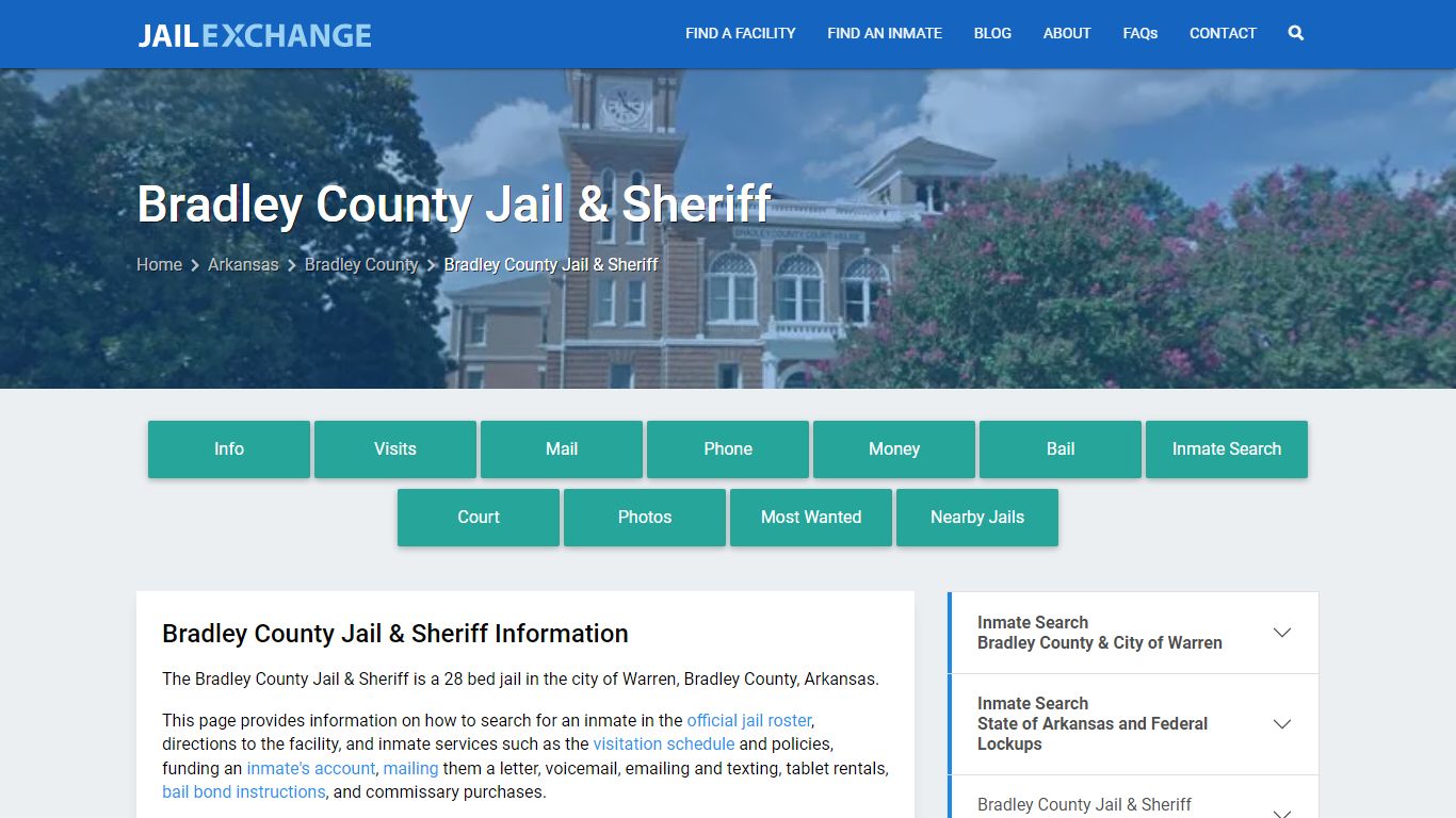 Bradley County Jail & Sheriff, AR Inmate Search, Information