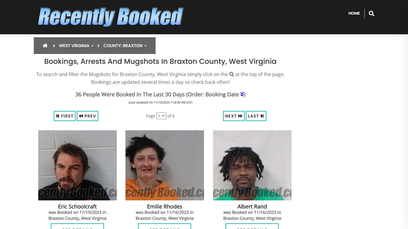 Recent bookings, Arrests, Mugshots in Braxton County, West Virginia