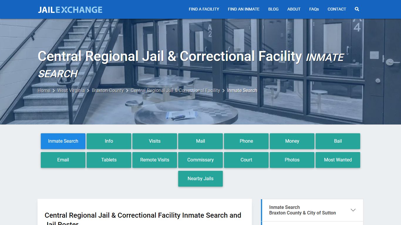 Central Regional Jail & Correctional Facility Inmate Search