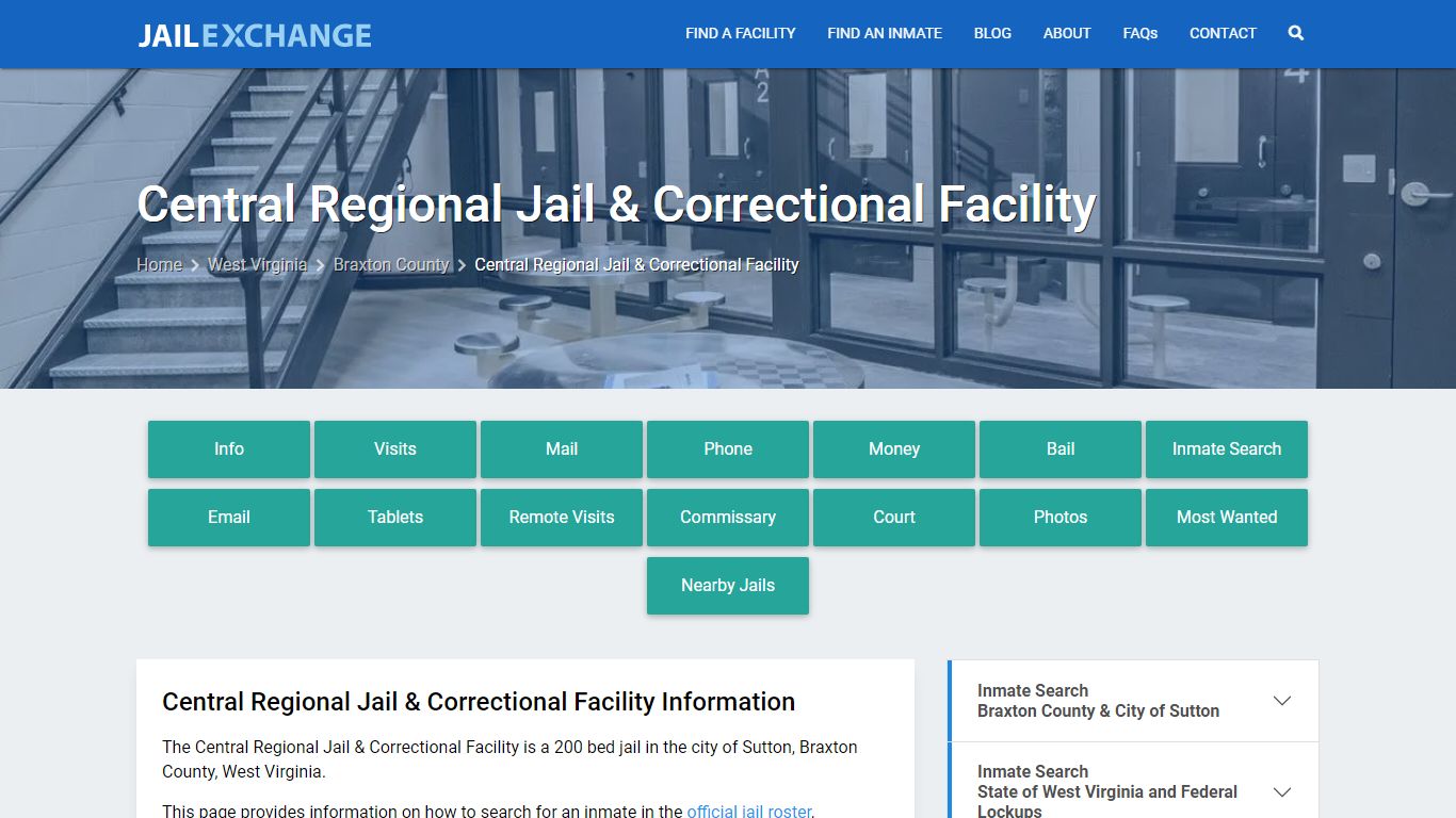Central Regional Jail & Correctional Facility, WV Inmate Search ...