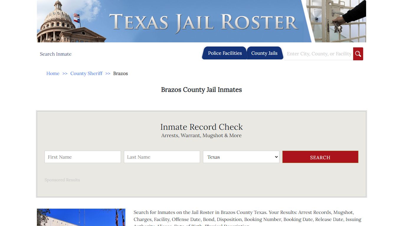 Brazos County Jail Inmates | Jail Roster Search