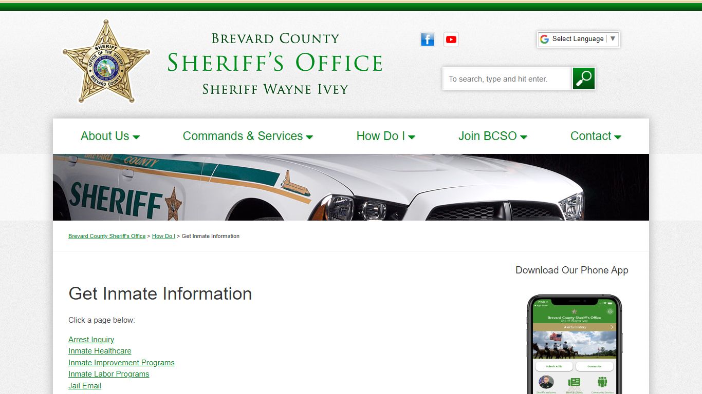 Get Inmate Information : Brevard County Sheriff's Office - BrevardSheriff
