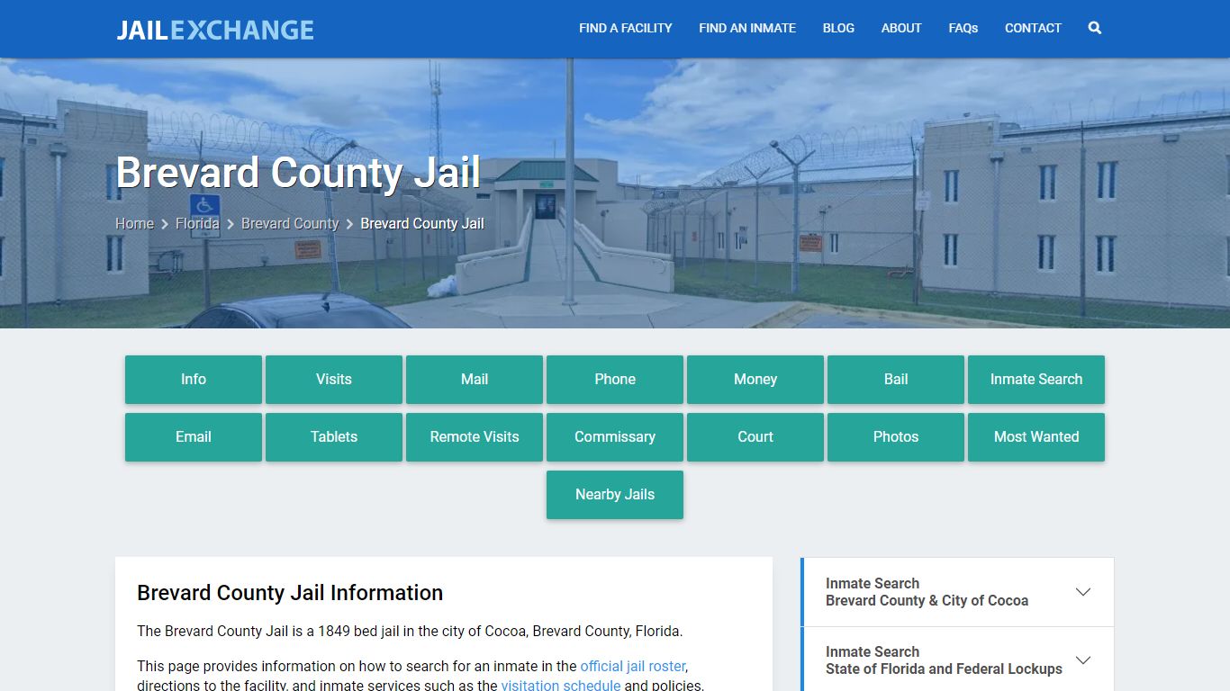 Brevard County Jail, FL Inmate Search, Information