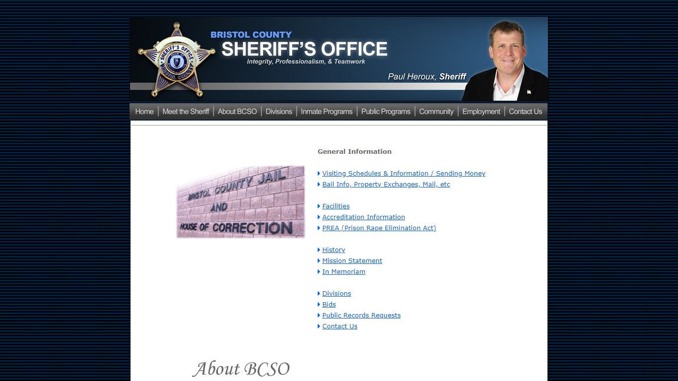 Jail Information - Bristol County Sheriff's Office
