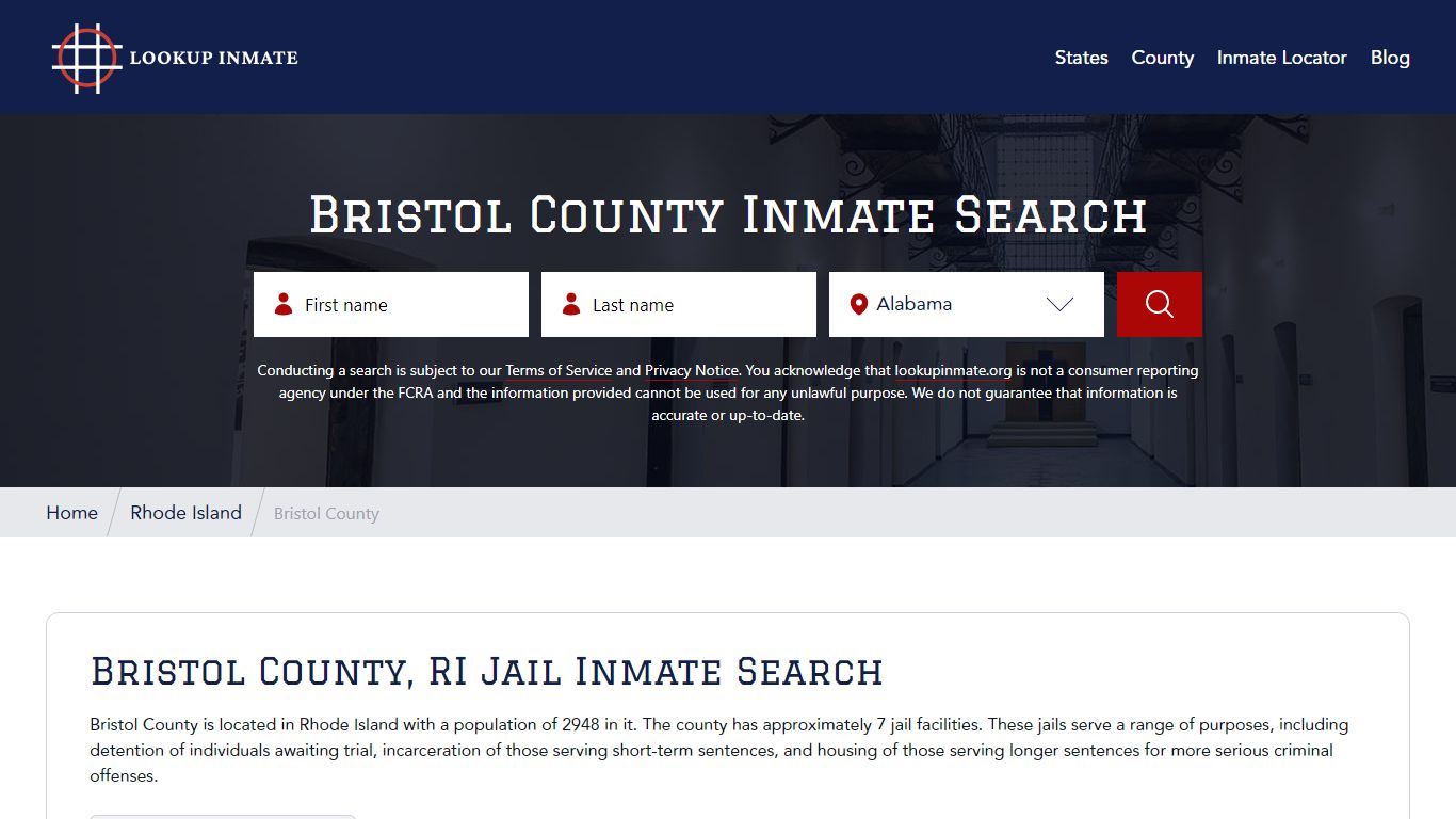 Bristol County – Lookup Inmate