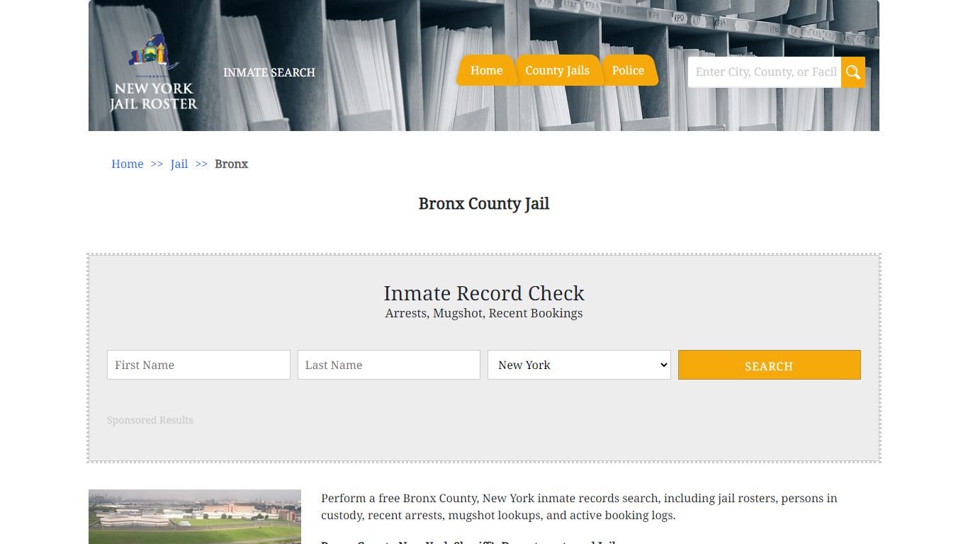 Bronx County Jail | Jail Roster Search