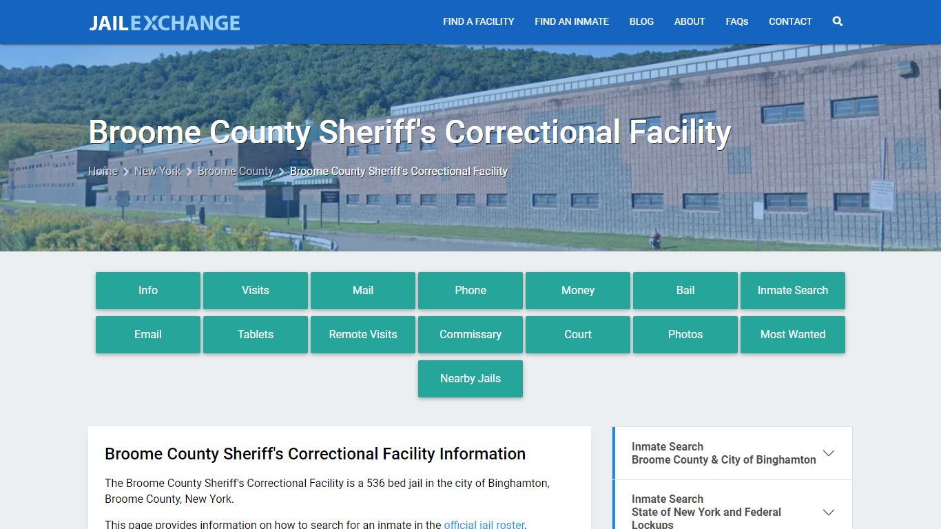 Broome County Sheriff's Correctional Facility - Jail Exchange