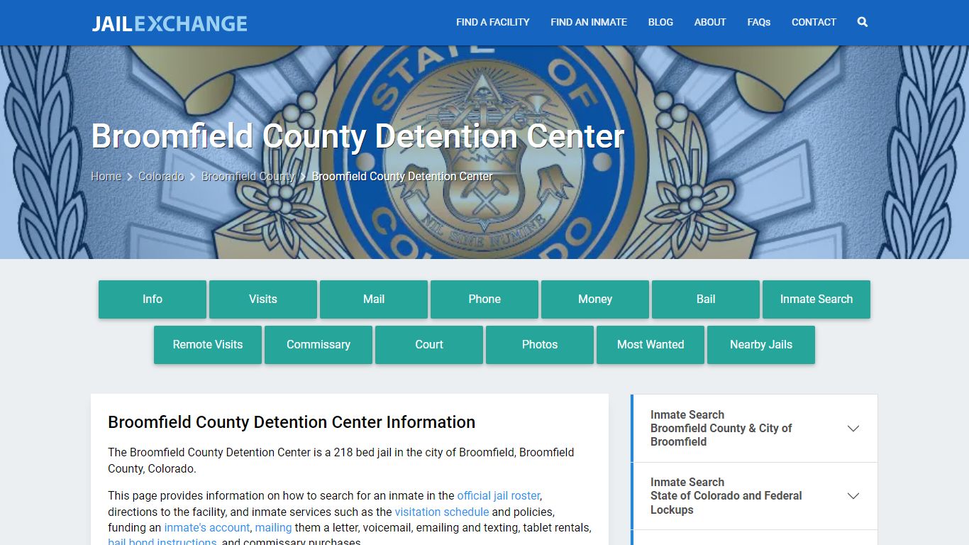 Broomfield County Detention Center, CO Inmate Search, Information