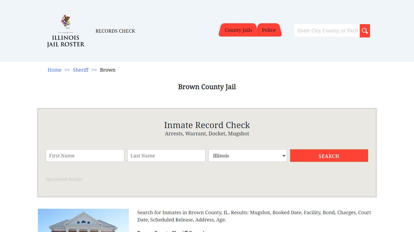 Brown County Jail | Jail Roster Search