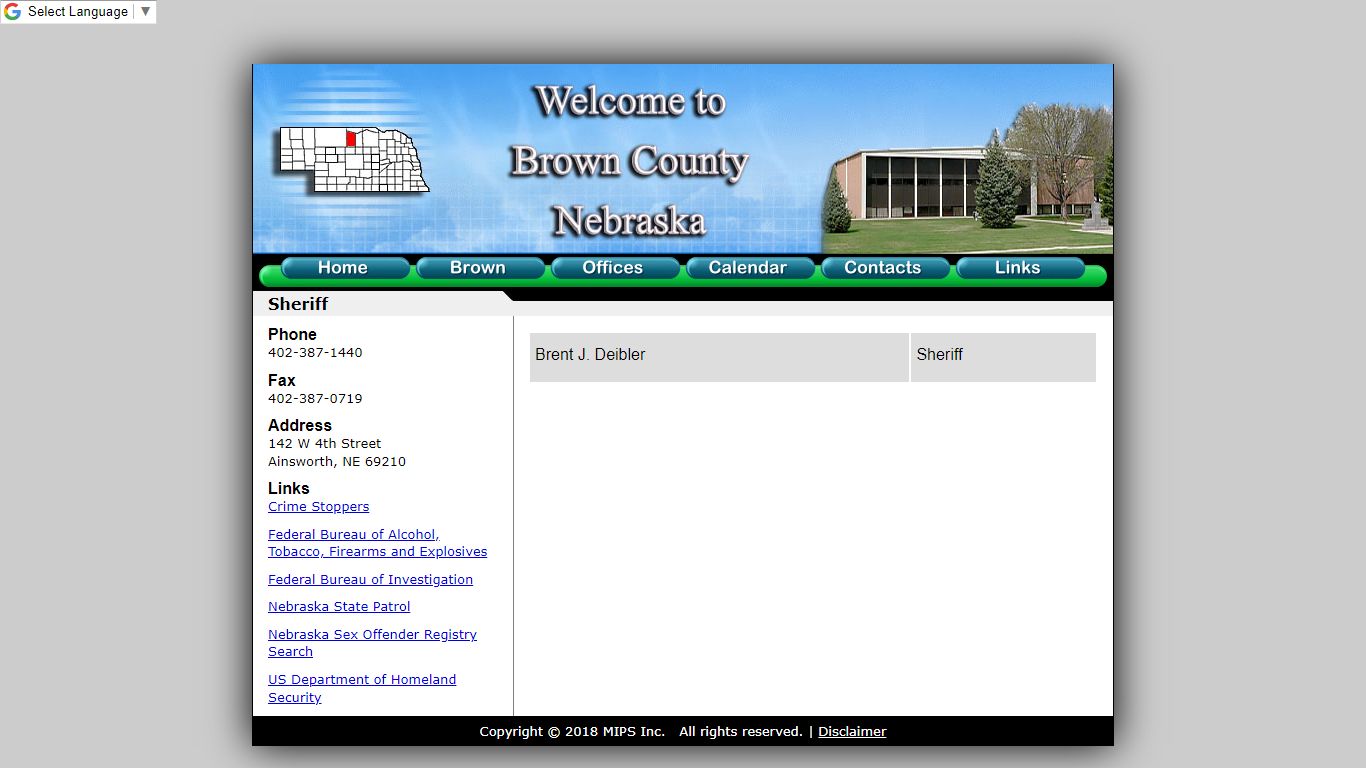 Brown County Sheriff - Nebraska