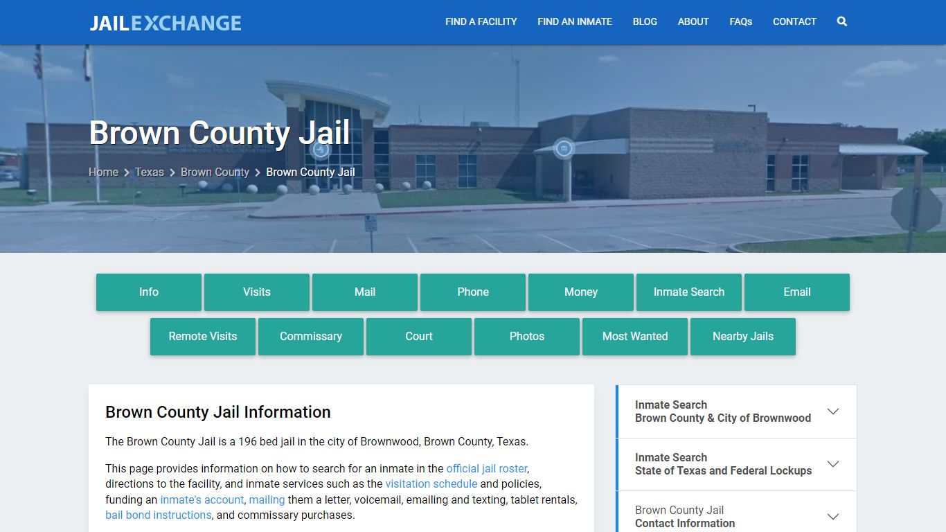 Brown County Jail , TX Inmate Search, Information
