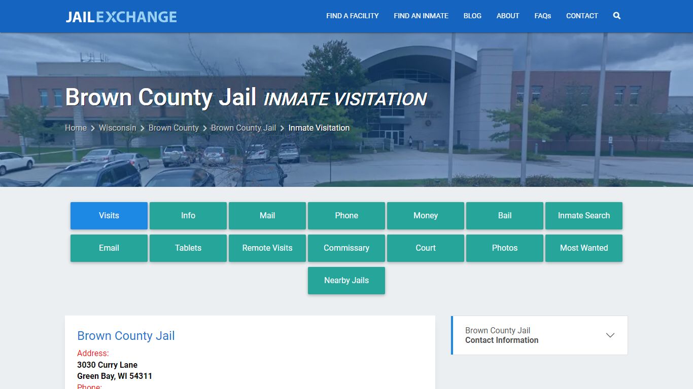 Inmate Visitation - Brown County Jail, WI - Jail Exchange