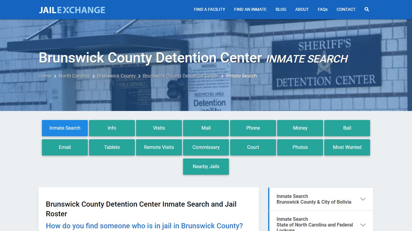 Brunswick County Detention Center Inmate Search - Jail Exchange