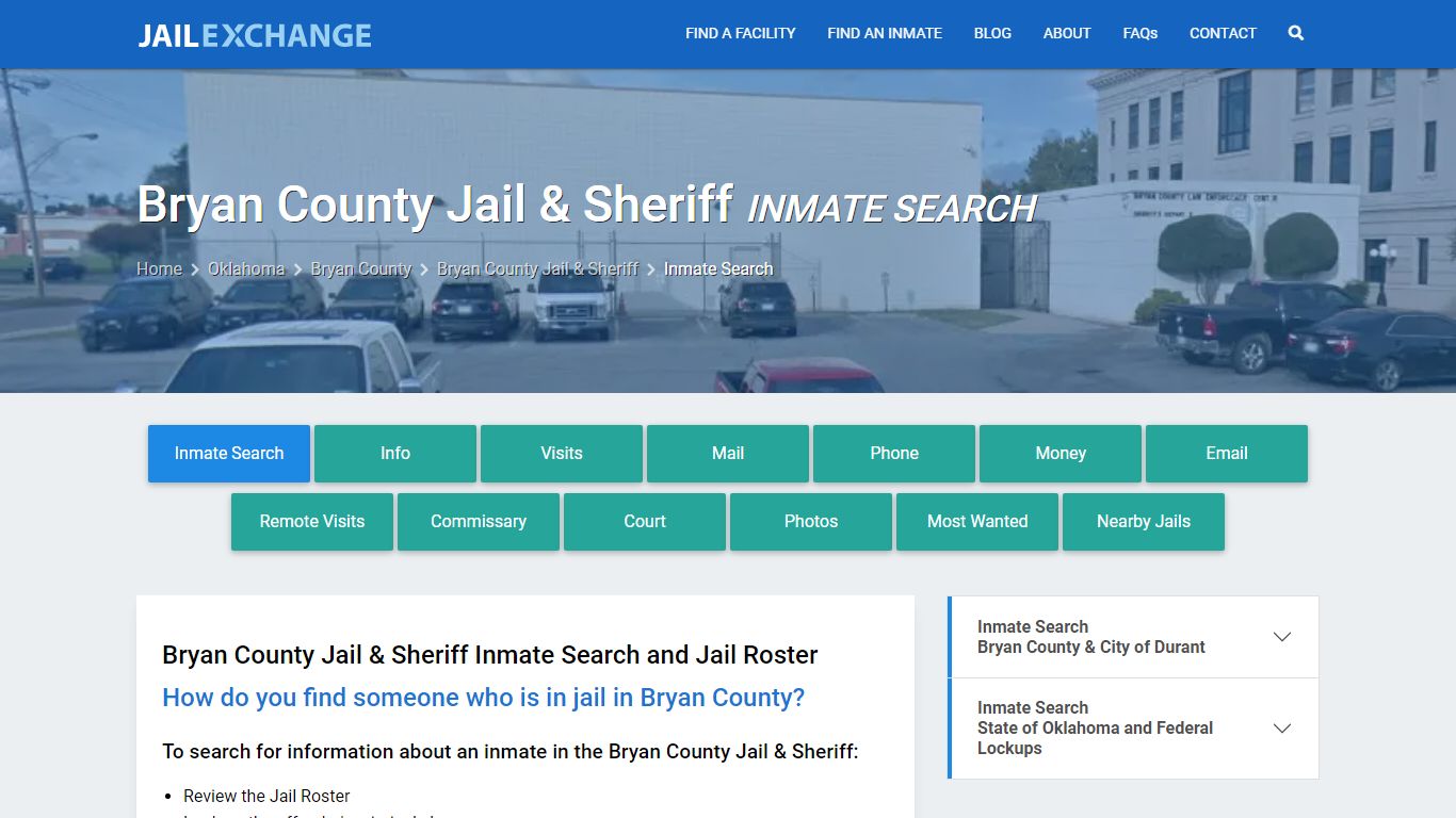 Bryan County Jail & Sheriff Inmate Search - Jail Exchange