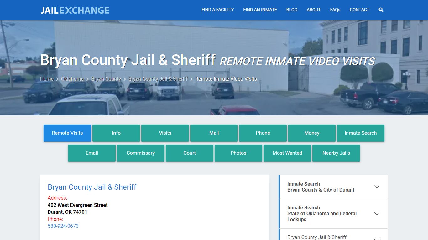 Bryan County Jail & Sheriff Remote Inmate Video Visits - Jail Exchange