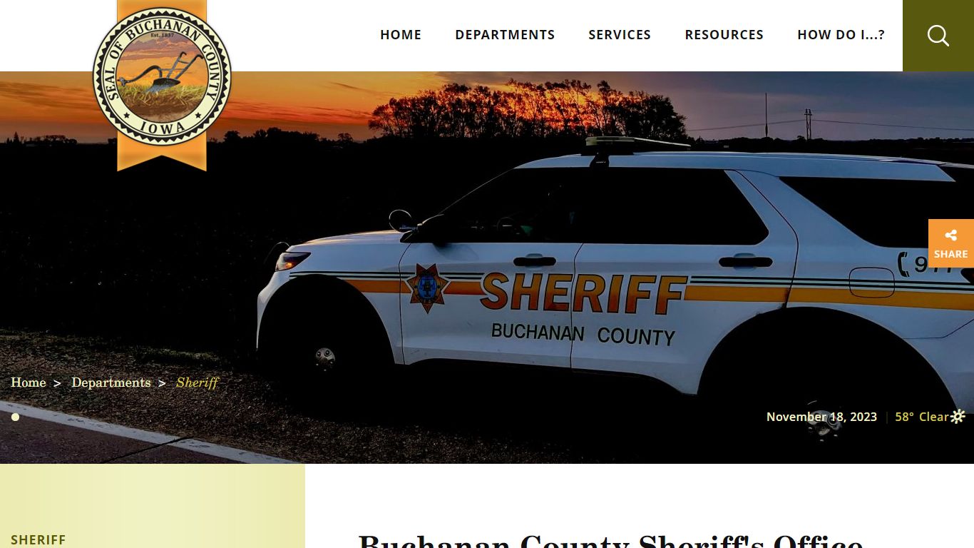 Buchanan County Sheriff - Iowa