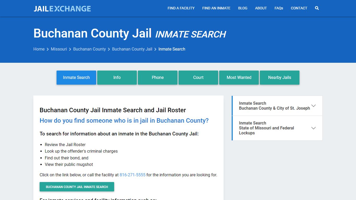 Inmate Search: Roster & Mugshots - Buchanan County Jail, MO