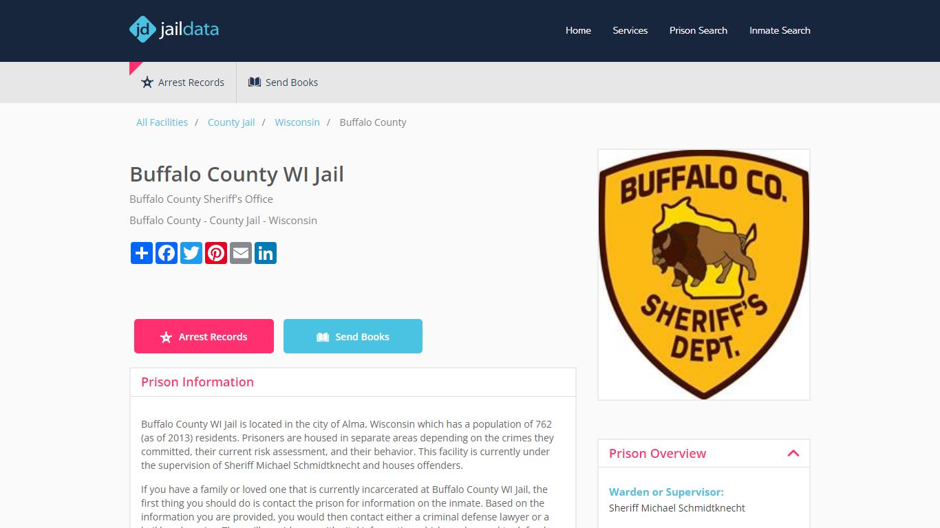 Buffalo County WI Jail Inmate Search and Prisoner Info - Alma, WI