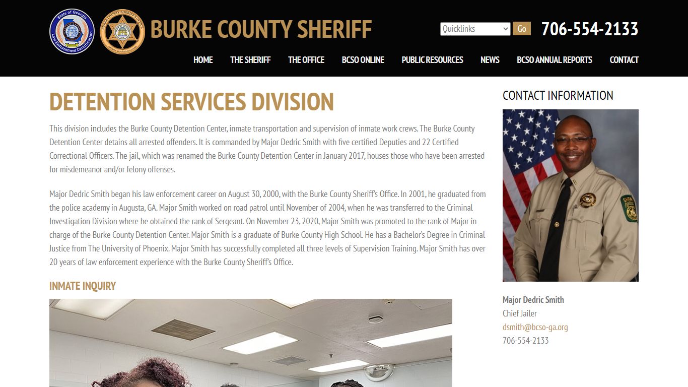 Detention Services Division - Burke County Sheriff