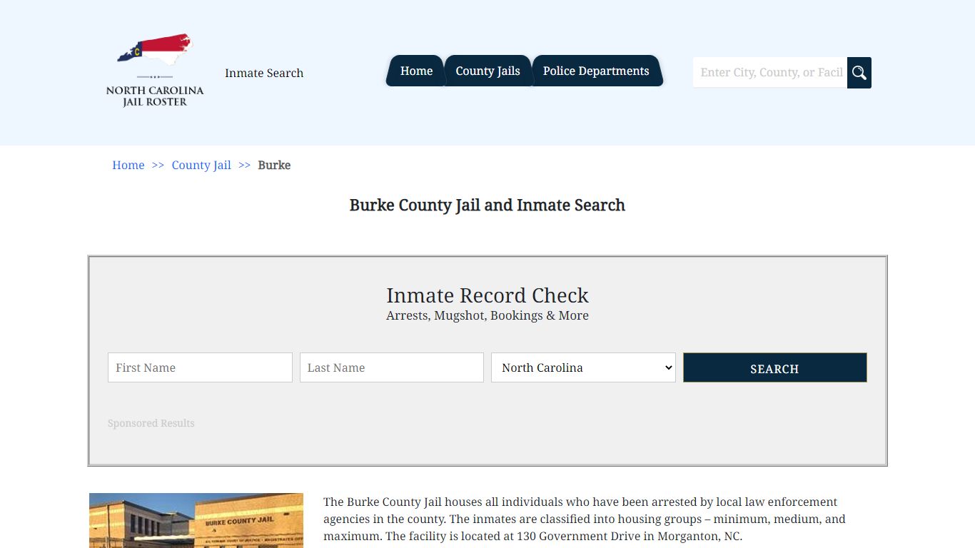 Burke County Jail and Inmate Search | North Carolina Jail Roster