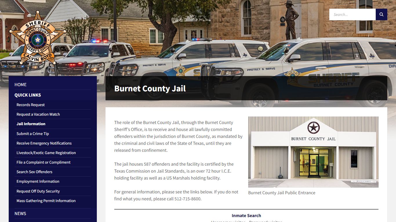 Burnet County Jail – Burnet County Sheriff's Office