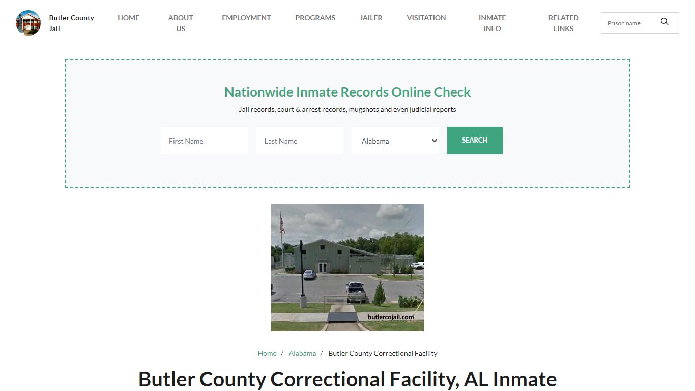 Butler County Correctional Facility, AL Inmate Search, Visitation Hours