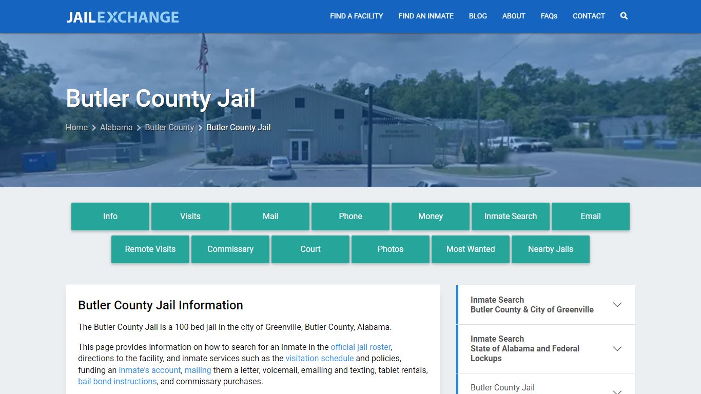 Butler County Jail, AL Inmate Search, Information