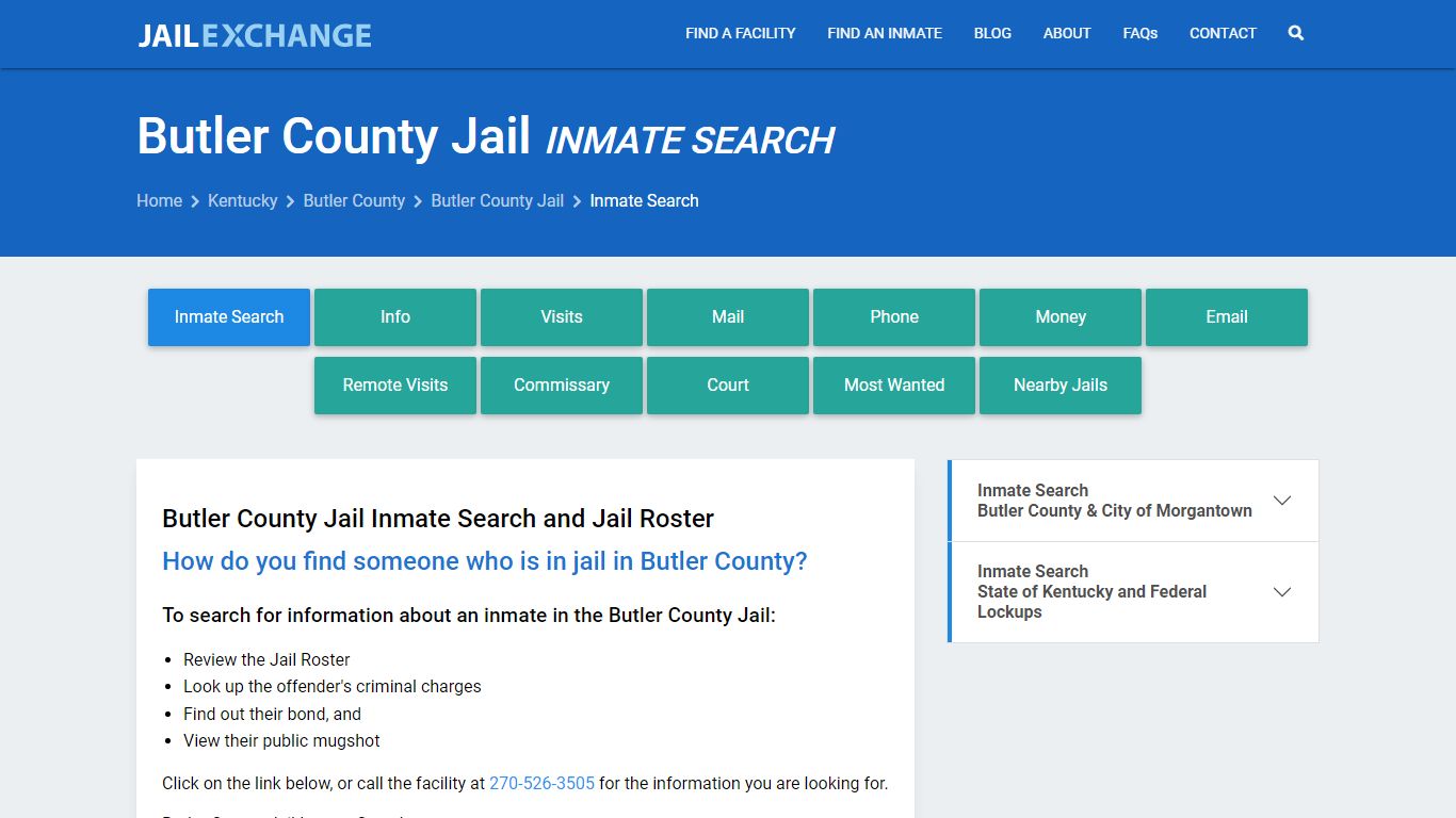 Inmate Search: Roster & Mugshots - Butler County Jail, KY