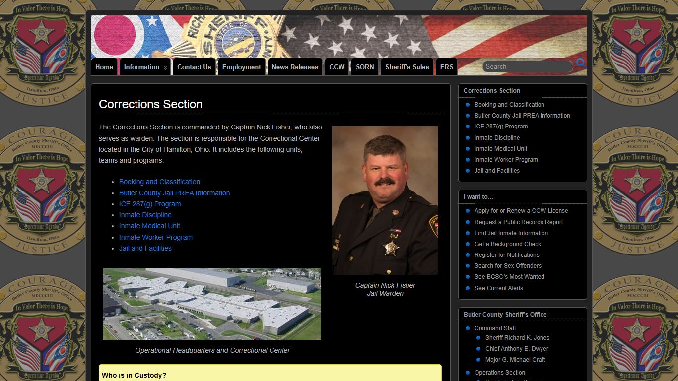 Corrections Section » Butler County Sheriff's Office