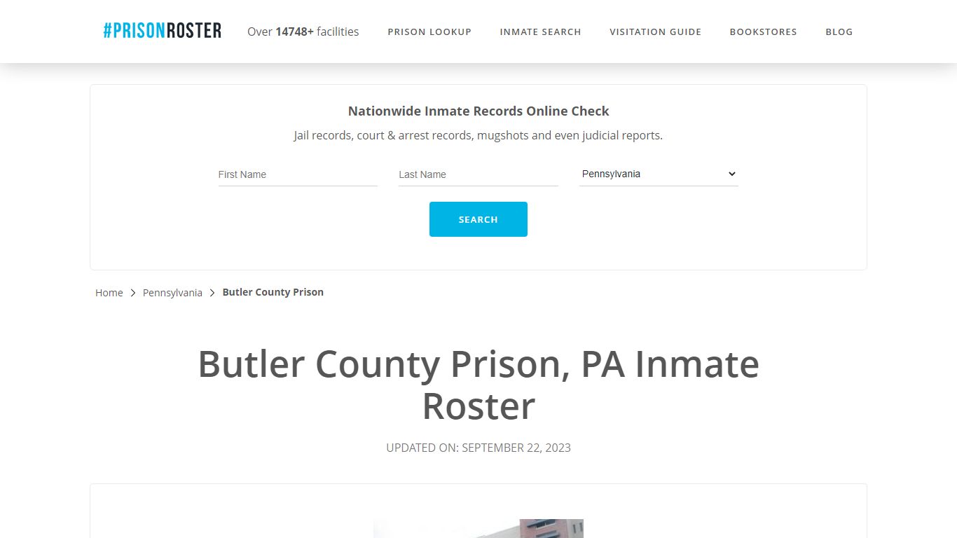 Butler County Prison, PA Inmate Roster - Prisonroster