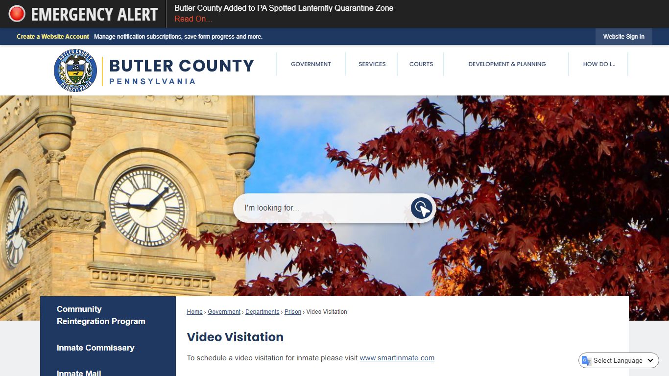 Video Visitation | Butler County, PA