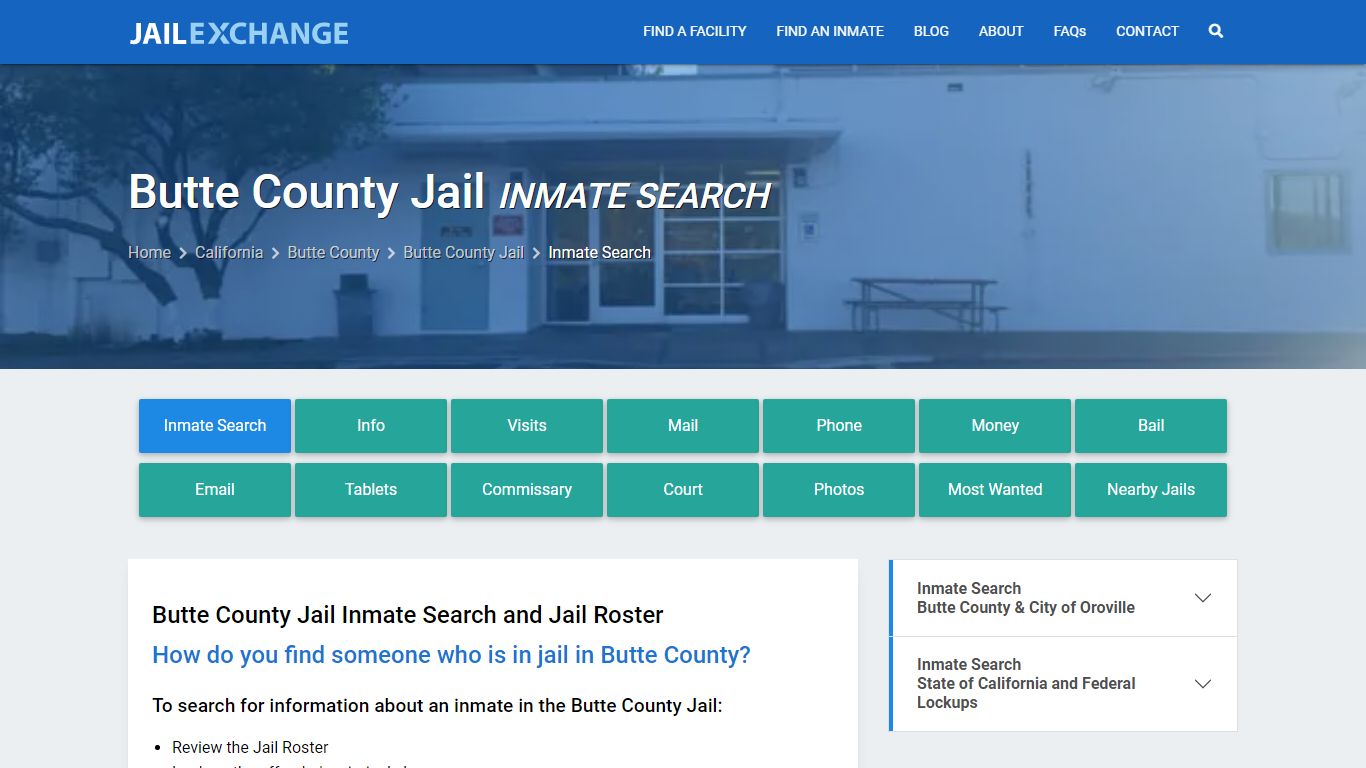 Inmate Search: Roster & Mugshots - Butte County Jail, CA