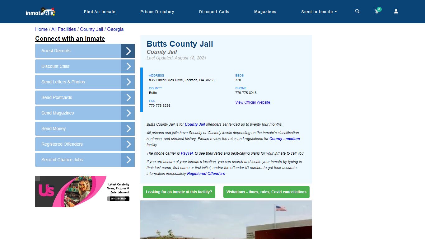 Butts County Jail - Inmate Locator - Jackson, GA