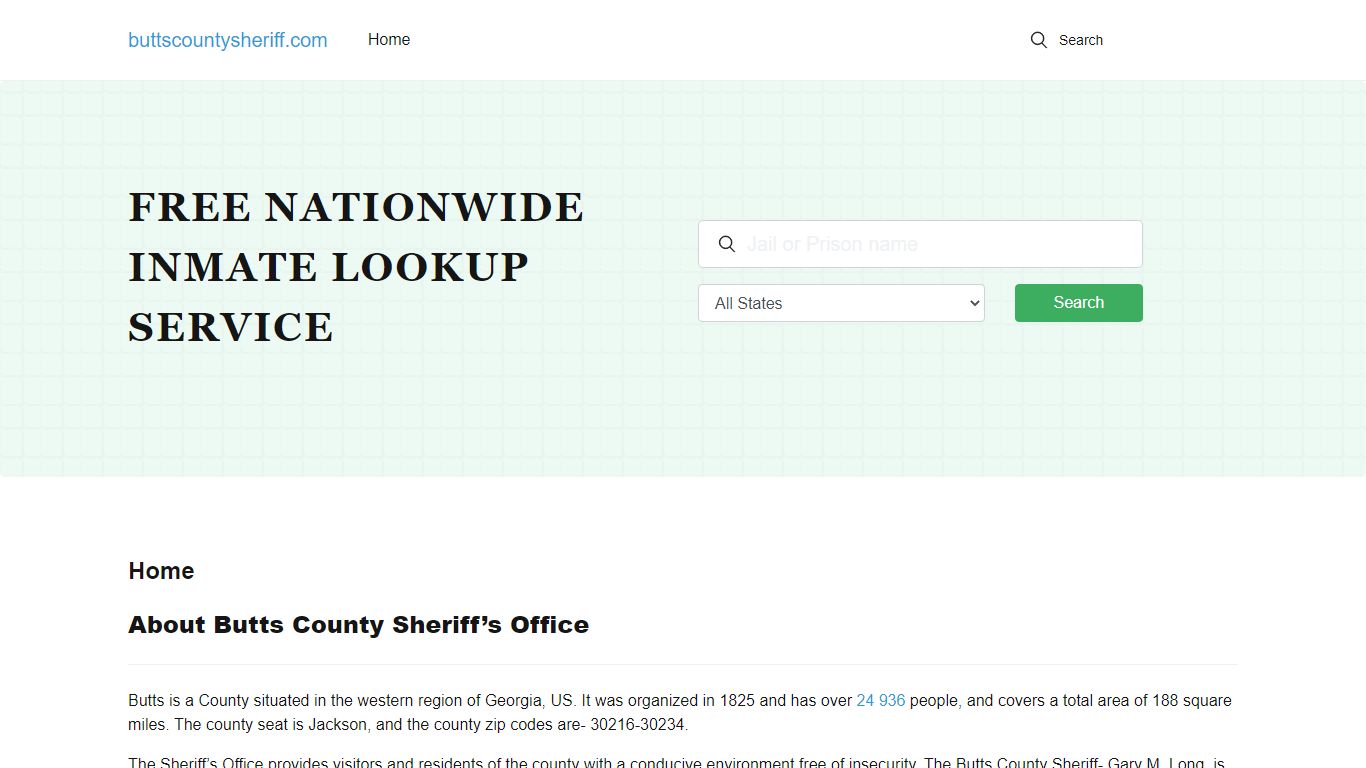 About Butts County Sheriff’s Office and Butts County Detention Center, GA
