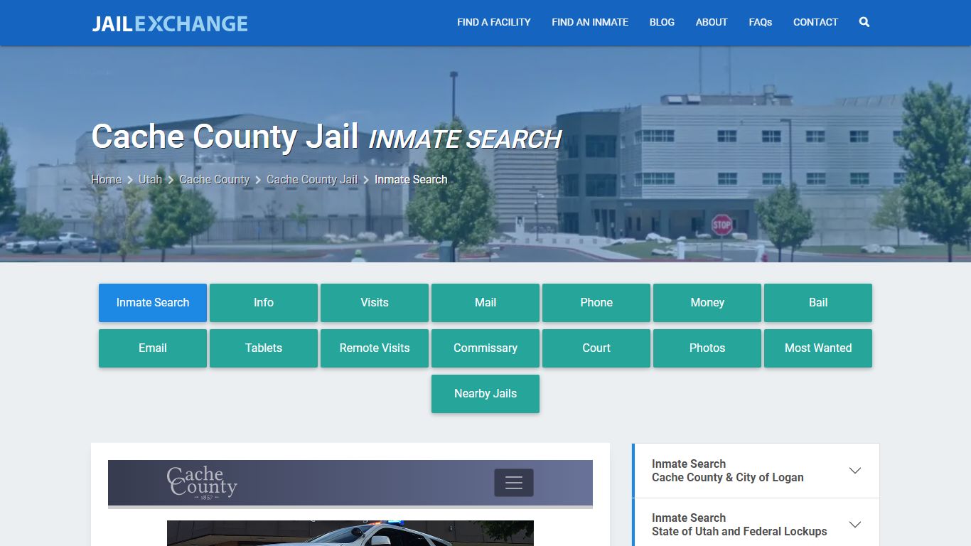 Inmate Search: Roster & Mugshots - Cache County Jail, UT
