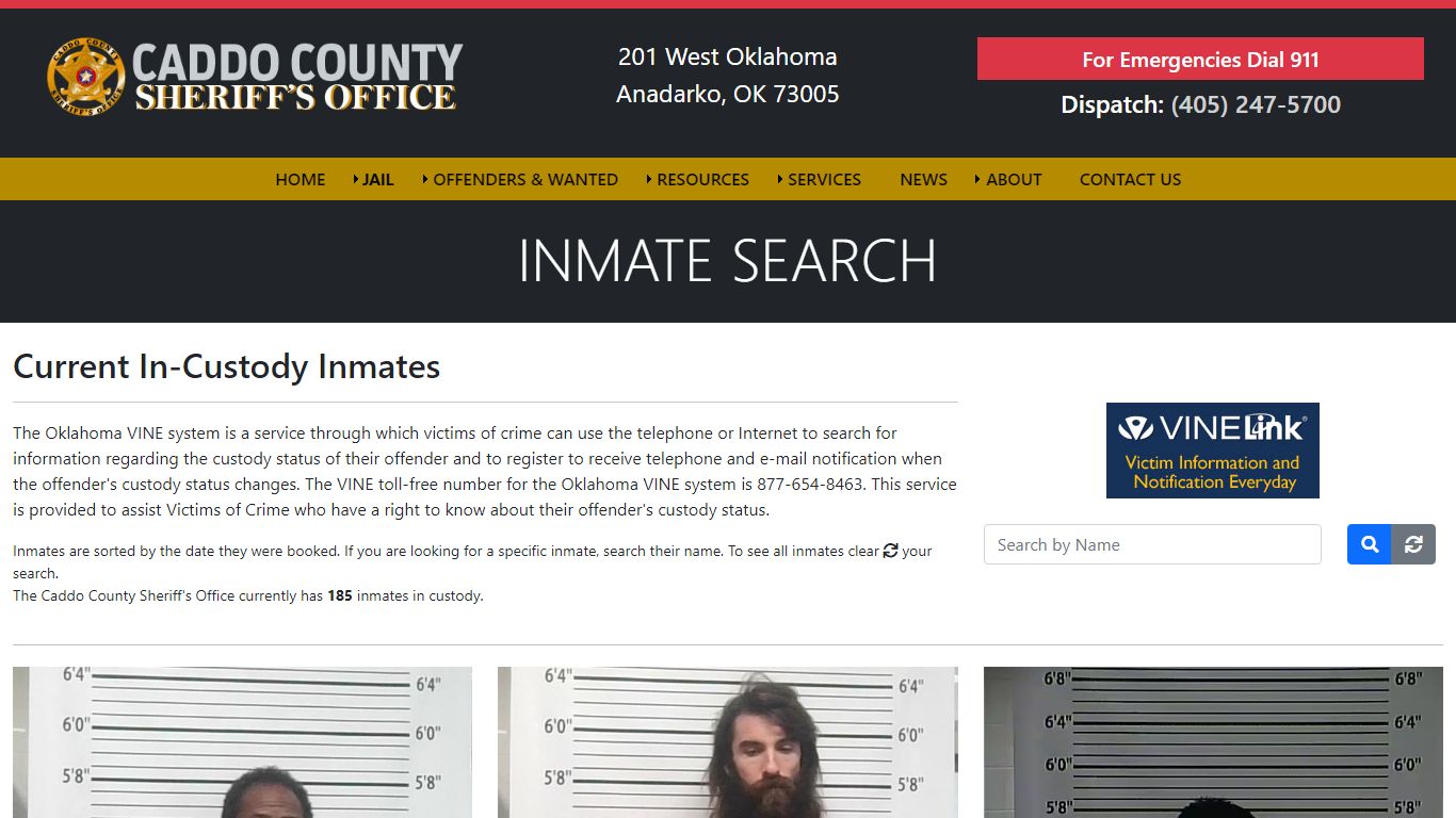 Inmate Search - Caddo County Sheriff's Office