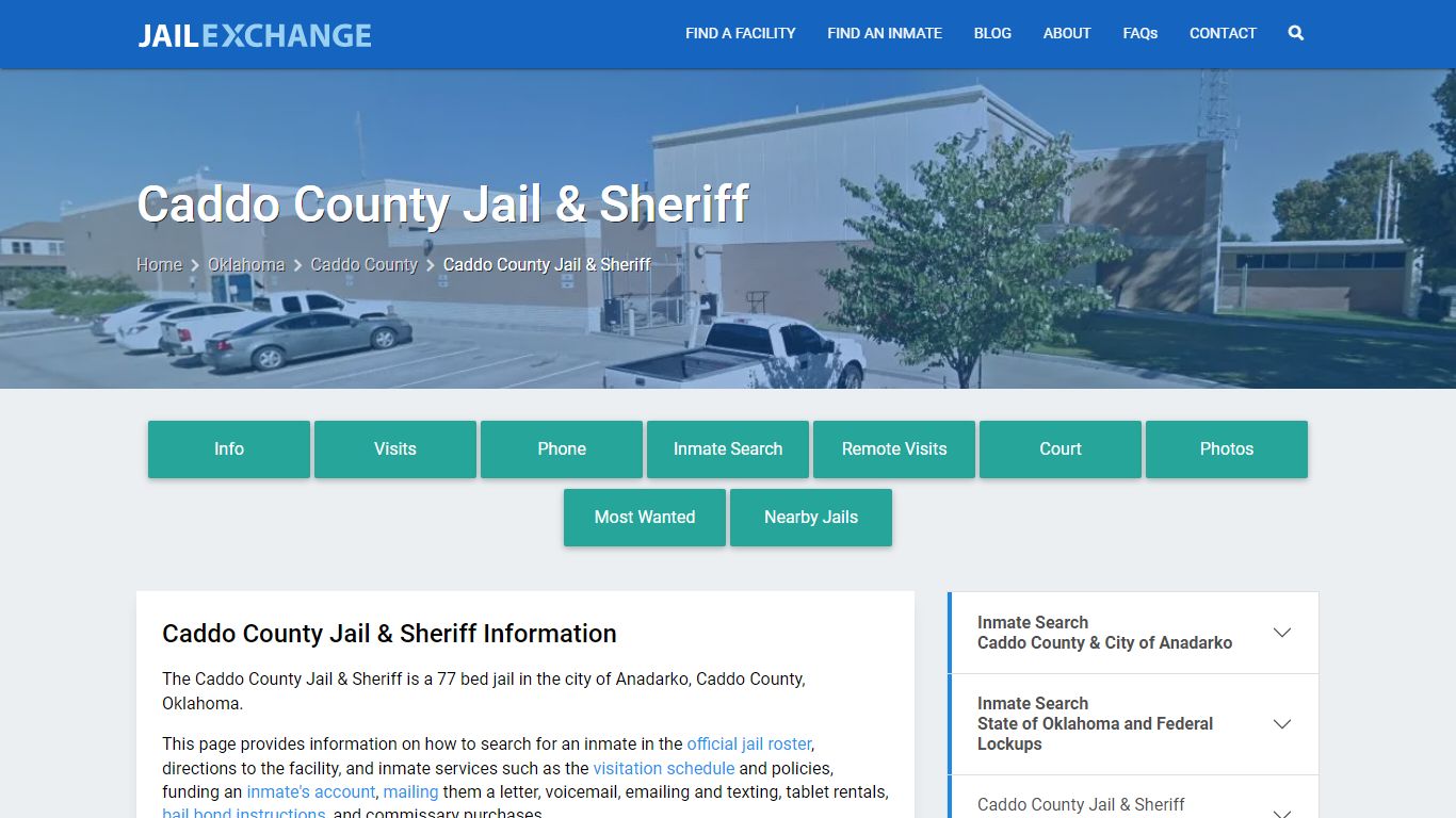 Caddo County Jail & Sheriff, OK Inmate Search, Information