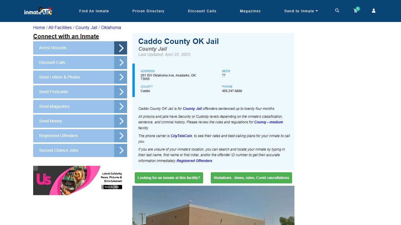 Caddo County OK Jail - Inmate Locator - Anadarko, OK