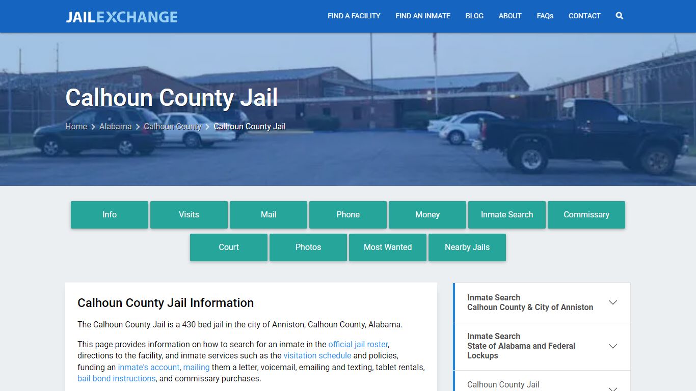 Calhoun County Jail, AL Inmate Search, Information