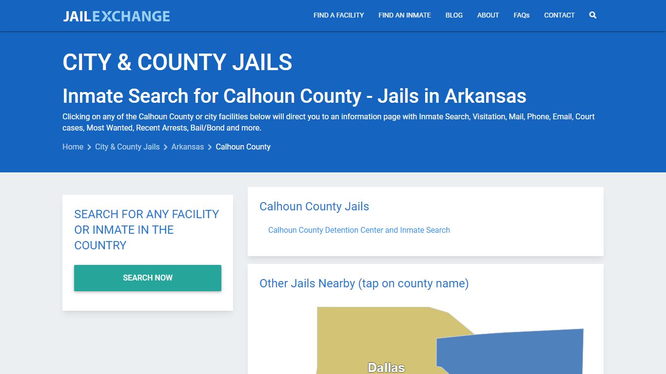 Inmate Search for Calhoun County | Jails in Arkansas - Jail Exchange