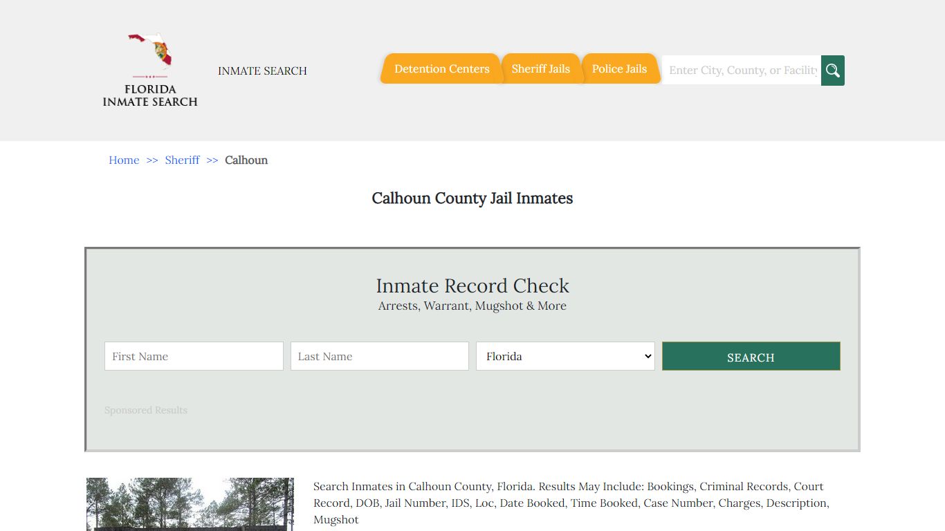 Calhoun County Jail Inmates | Florida Inmate Search