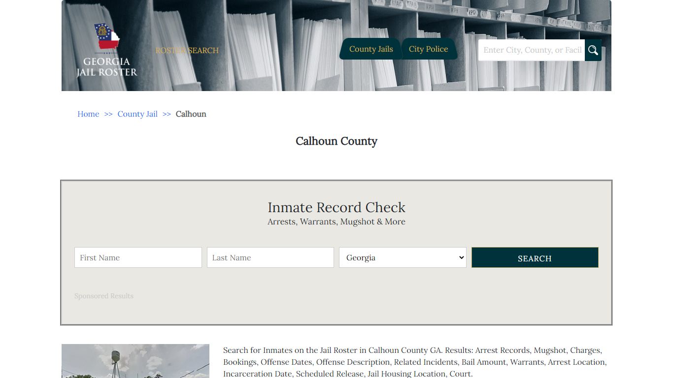 Calhoun County | Georgia Jail Inmate Search