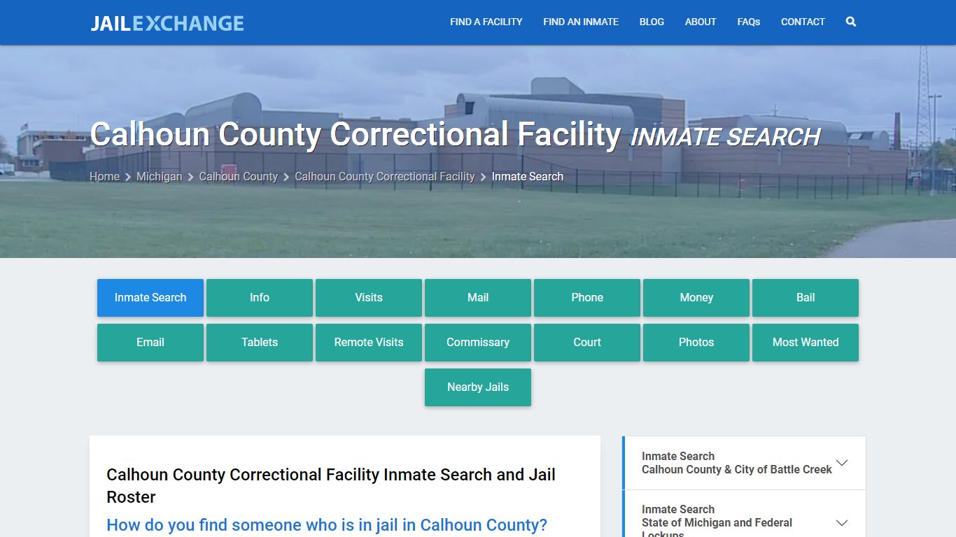 Calhoun County Correctional Facility Inmate Search - Jail Exchange