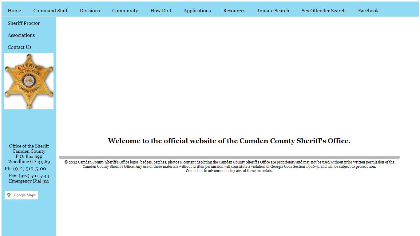 Camden County Sheriff's Office Official Website